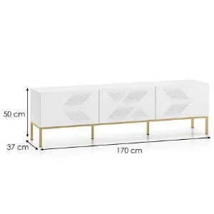 Obrazek Szafka RTV Clearing 04 biały/złota