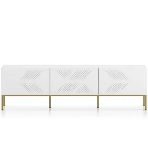 Obrazek Szafka RTV Clearing 04 biały/złota