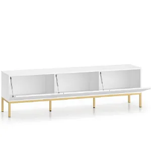 Obrazek Szafka RTV Clearing 04 biały/złota