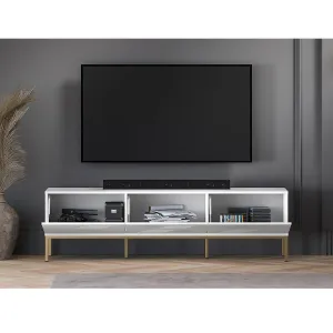 Obrazek Szafka RTV Clearing 04 biały/złota