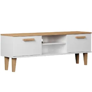 Obrazek Szafka RTV 120 Denver Biały/Hikora