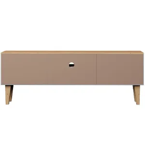 Obrazek Szafka RTV 120 Denver Szary Chinchilla/Hikora