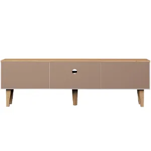 Obrazek Szafka RTV 160 Denver Biały/Hikora