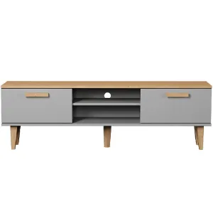 Obrazek Szafka RTV 160 Denver Szary Chinchilla/Hikora