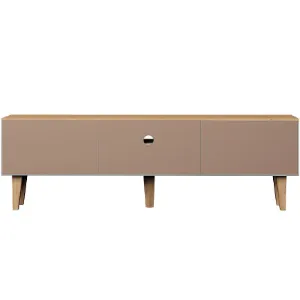 Obrazek Szafka RTV 160 Denver Szary Chinchilla/Hikora