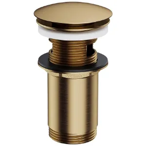 Obrazek Korek klik-klak do syfonu umywalkowego z przelewem brąz antyczny