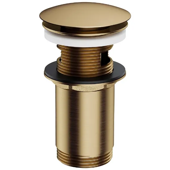 Obrazek Korek klik-klak do syfonu umywalkowego z przelewem brąz antyczny