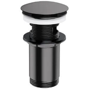 Obrazek Korek klik-klak do syfonu umywalkowego z przelewem antracyt