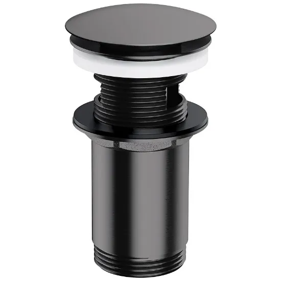 Obrazek Korek klik-klak do syfonu umywalkowego z przelewem antracyt