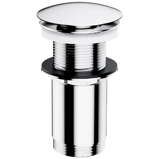 Obrazek Korek klik-klak do syfonu umywalkowego bez przelewu chrom