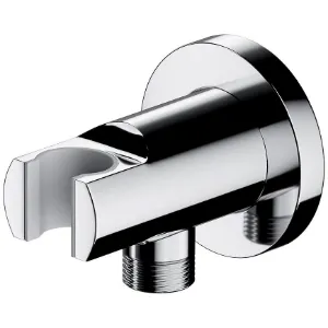 Obrazek Przyłącze kątowe z uchwytem chrom