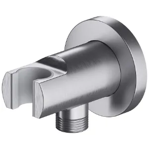 Obrazek Przyłącze kątowe z uchwytem nikiel