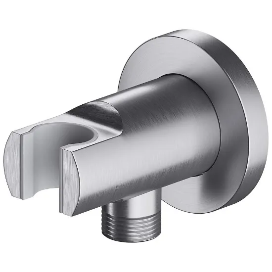 Obrazek Przyłącze kątowe z uchwytem nikiel