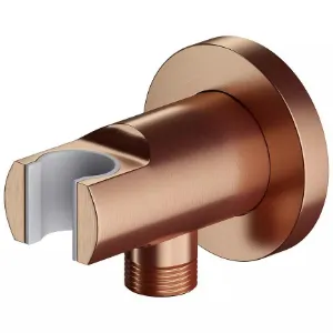 Obrazek Przyłącze kątowe z uchwytem miedź szczotkowana