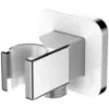 Obrazek Przyłącze kątowe z uchwytem chrom/biały