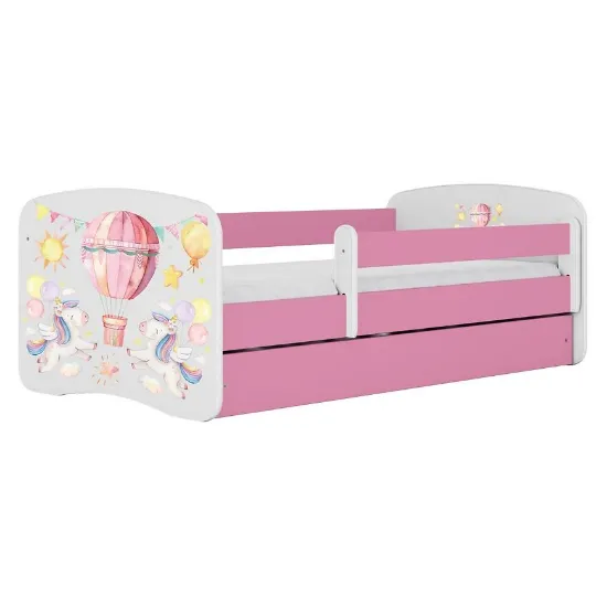 Obrazek Łóżko dziecięce Babydreams+SZ+M różowy 70x140 balonik
