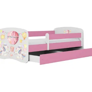 Obrazek Łóżko dziecięce Babydreams+SZ+M różowy 70x140 balonik