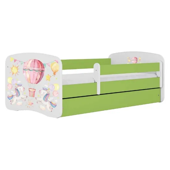 Obrazek Łóżko dziecięce Babydreams+SZ+M zielony 70x140 balonik