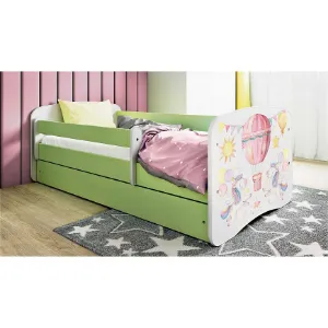 Obrazek Łóżko dziecięce Babydreams+SZ+M zielony 70x140 balonik