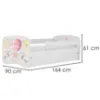 Obrazek Łóżko dziecięce Babydreams+SZ+M biały 80x160 balonik