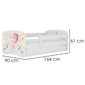 Obrazek Łóżko dziecięce Babydreams+SZ+M biały 80x160 balonik