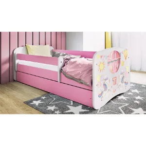 Obrazek Łóżko dziecięce Babydreams+SZ+M różowy 80x160 balonik