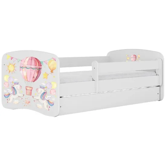 Obrazek Łóżko dziecięce Babydreams+SZ+M biały 80x180 balonik