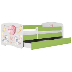 Obrazek Łóżko dziecięce Babydreams+SZ+M zielony 80x180 balonik