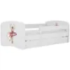 Obrazek Łóżko dziecięce Babydreams+SZ+M biały 70x140 baletnica