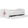 Obrazek Łóżko dziecięce Babydreams+SZ+M biały 70x140 baletnica