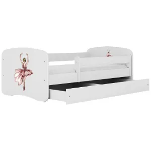 Obrazek Łóżko dziecięce Babydreams+SZ+M biały 80x160 baletnica