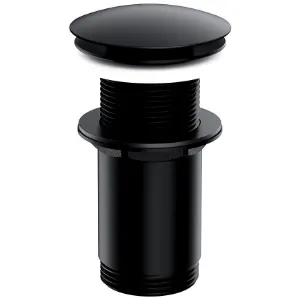 Obrazek Korek klik-klak do syfonu umywalkowego bez przelewu czarny