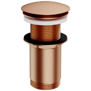 Obrazek Korek klik-klak do syfonu umywalkowego bez przelewem miedź szczotkowana