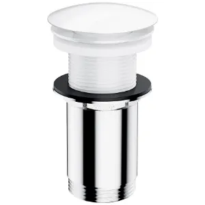 Obrazek Korek klik-klak do syfonu umywalkowego bez przelewu biały połysk