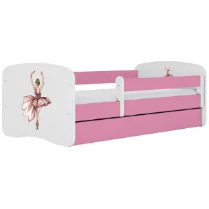 Obrazek Łóżko dziecięce Babydreams+SZ+M różowy 80x160 baletnica