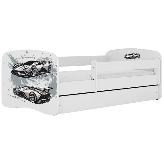 Obrazek Łóżko dziecięce Babydreams+SZ+M biały 70x140 auto