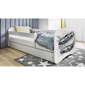 Obrazek Łóżko dziecięce Babydreams+SZ+M biały 70x140 auto