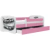 Obrazek Łóżko dziecięce Babydreams+SZ+M różowy 70x140 auto