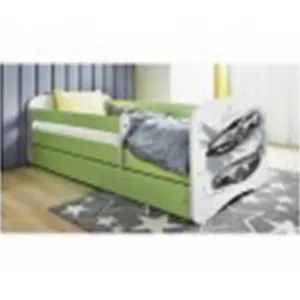 Obrazek Łóżko dziecięce Babydreams+SZ+M zielony 70x140 auto