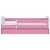 Obrazek Łóżko dziecięce Babydreams+SZ+M różowy 80x160 auto