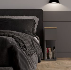 Obrazek Szafka nocna Galaxy 20 1S antracyt/dąb artisan