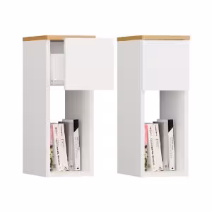 Obrazek Szafka nocna Galaxy 20 1S biały/dąb artisan