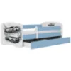 Obrazek Łóżko dziecięce Babydreams+SZ+M niebieski 80x180 auto