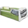 Obrazek Łóżko dziecięce Babydreams+SZ+M zielony 80x180 auto