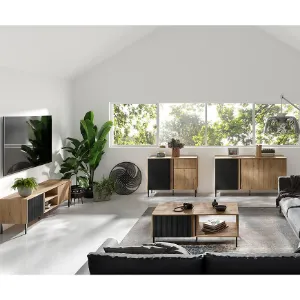 Obrazek Szafka RTV Mia 7 Dąb Odwieczny/Czarny