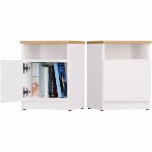 Obrazek Szafka nocna Galaxy 30 1D biały/dąb artisan