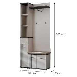 Obrazek Garderoba Hugo I Cc Hg1+P2 Poduszka Kaszmir/Czarny