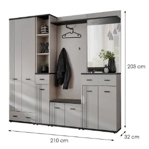 Obrazek Garderoba Hugo IV Cc Hg4 Kaszmir/Czarny