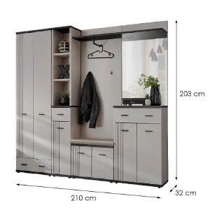 Obrazek Garderoba Hugo IV Cc Hg4+P2 Poduszka Kaszmir/Czarny