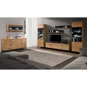 Obrazek Witryna 2 prawa John dąb lefkas/czarny